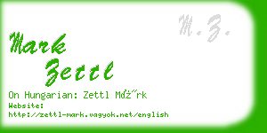 mark zettl business card